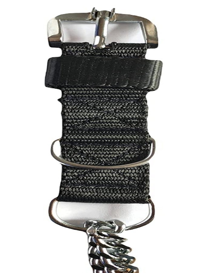 Pups&Pets Heavy Weighted Durable Dog Choke Collar Pet Nylon Half Chain Collar Half Choker Stainless Steel Dogs Collars Size - 1.25 inch X-Large for Giant and Large Breed Dog (Black) - Image 4